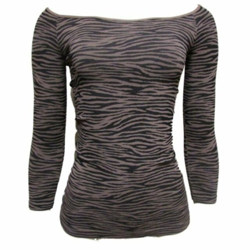 NEW Taupe Zebra Print Top by Nikibik One Size